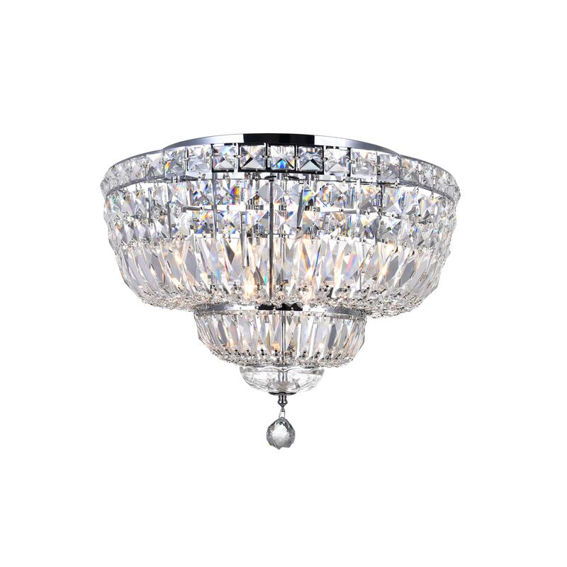Stefania 8 Light Chrome Flush Mount - Chrome