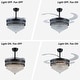 preview thumbnail 60 of 62, 48-Inch Crystal Fandelier with 4 Retractable Blades, Dimmable LED, App and Remote Control - 48 Inches