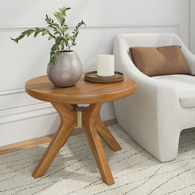 Plank and Beam Verso Round Side Table - 24"
