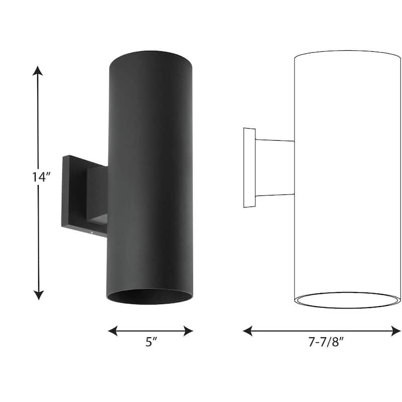5" LED Outdoor Up Down Cylinder - 14" x 5" x 8.8750"