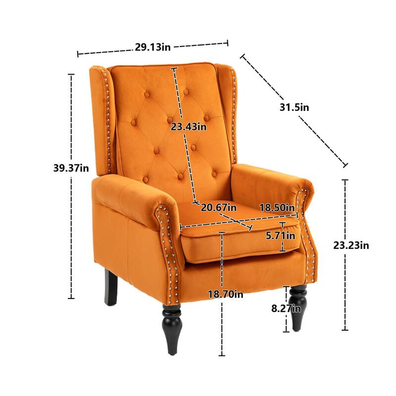 Mid Century Nailhead Decorative Armchair