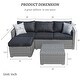 preview thumbnail 18 of 19, 3-piece Patio Furniture Sets Resin Wicker Outdoor Sectional Sofa Chat Set