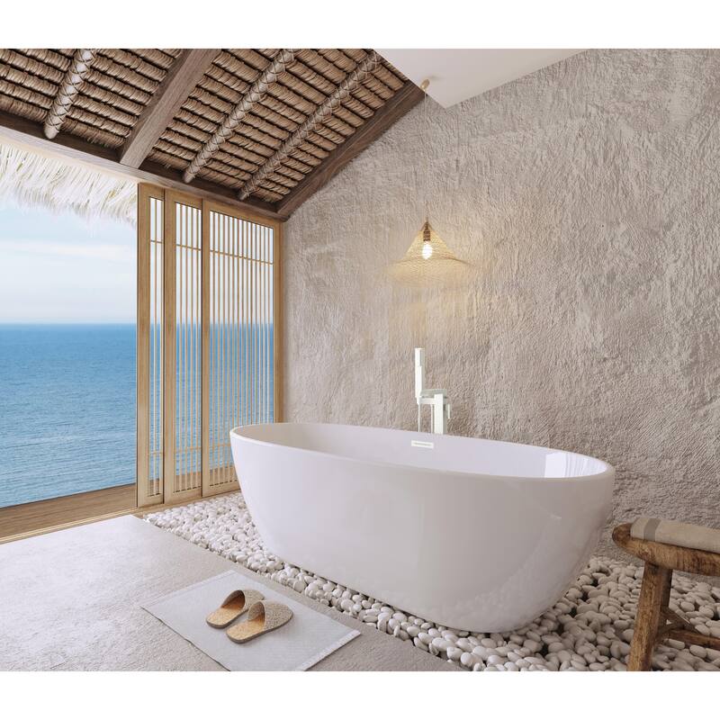 Adler Soaking Bathtub in Glossy White