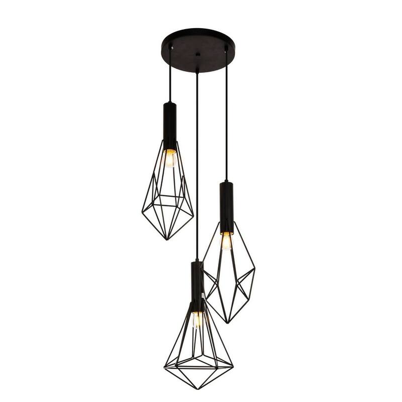 Elegant Lighting LDPD2108 Jago 3 Light 16" Wide Pendant with Aluminum