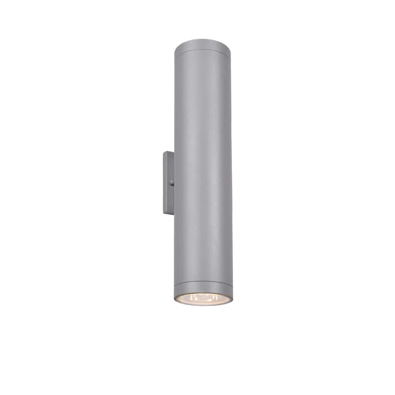 Access Lighting Sandpiper - LED Outdoor Round Cylinder Wall Fixture - Medium - Satin Finish - Frosted Glass Diffuser - Satin