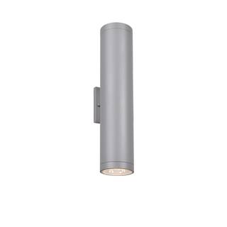 Access Lighting Sandpiper - LED Outdoor Round Cylinder Wall Fixture - Medium - Satin Finish - Frosted Glass Diffuser