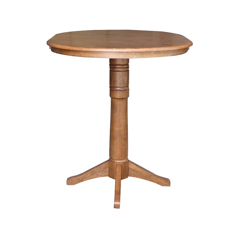 36" Round Top Pedestal Table with 12" Leaf