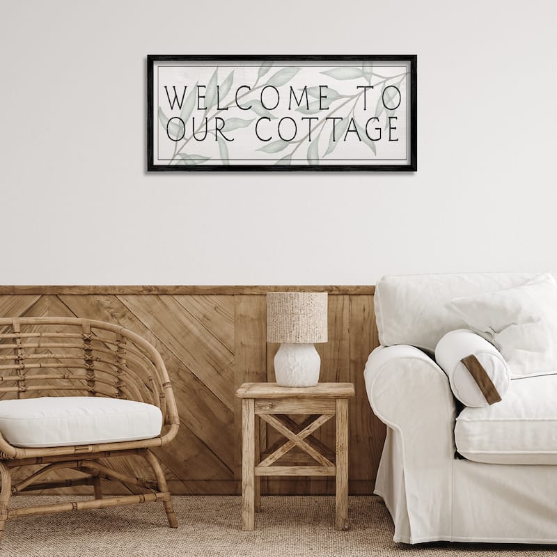 Stupell Rustic Cottage Welcome Framed Giclee Art Design By Lil' Rue