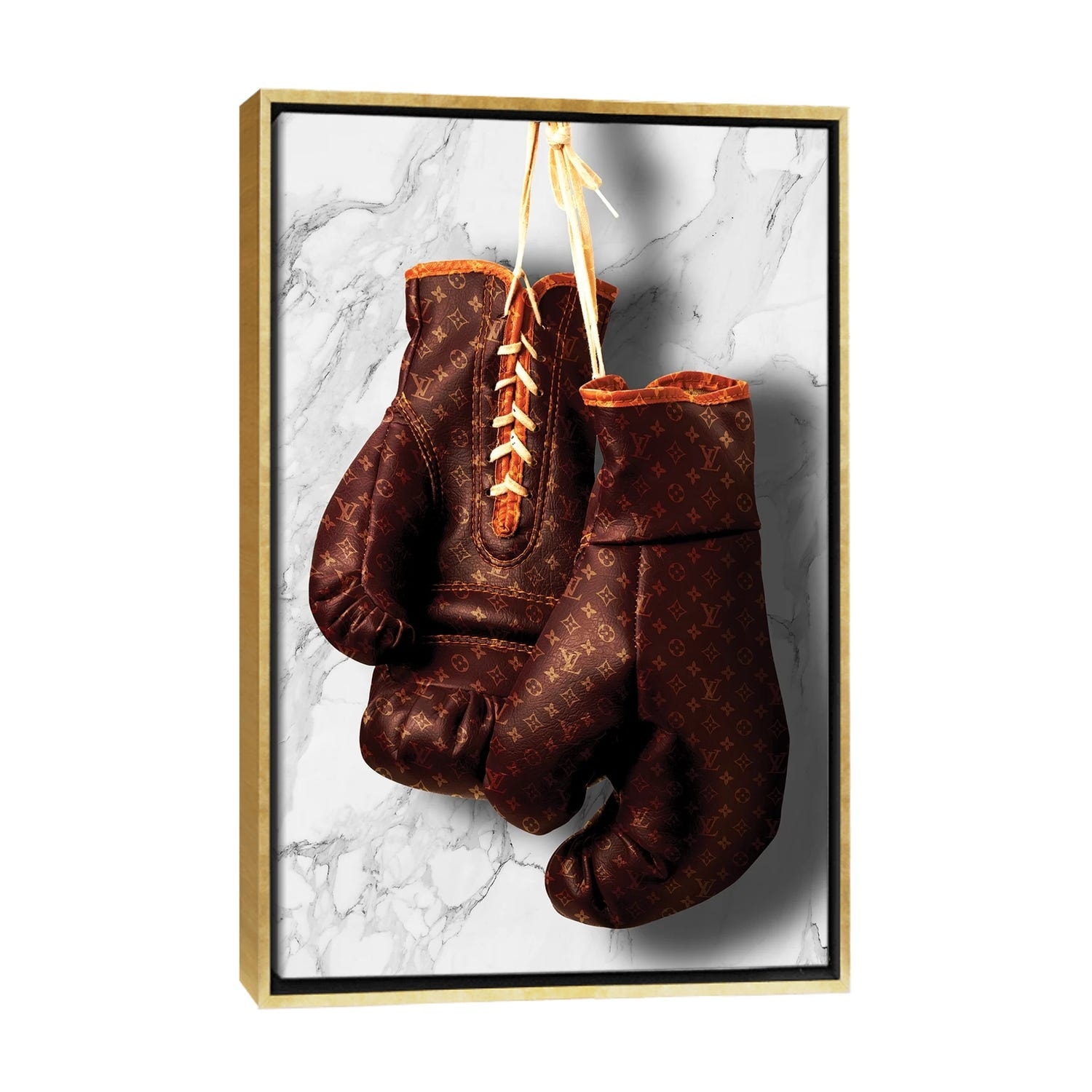 Framed Canvas Art (Gold Floating Frame) - LV Boxing by Alexandre Venancio ( Sports > Boxing art) - 26x18 in