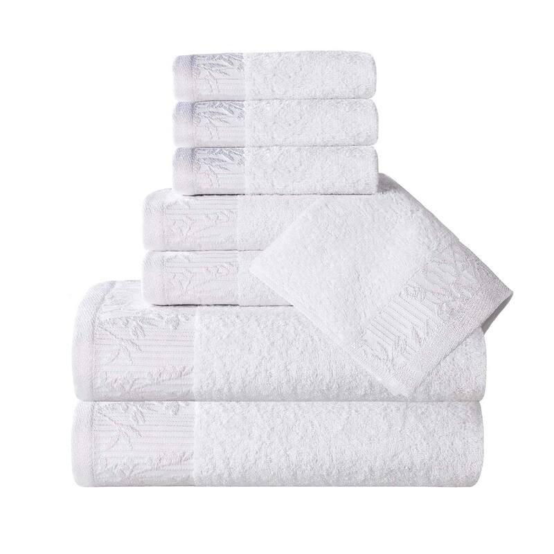 Superior Wisteria Cotton Floral Jacquard 8 Piece Bathroom Towel Set