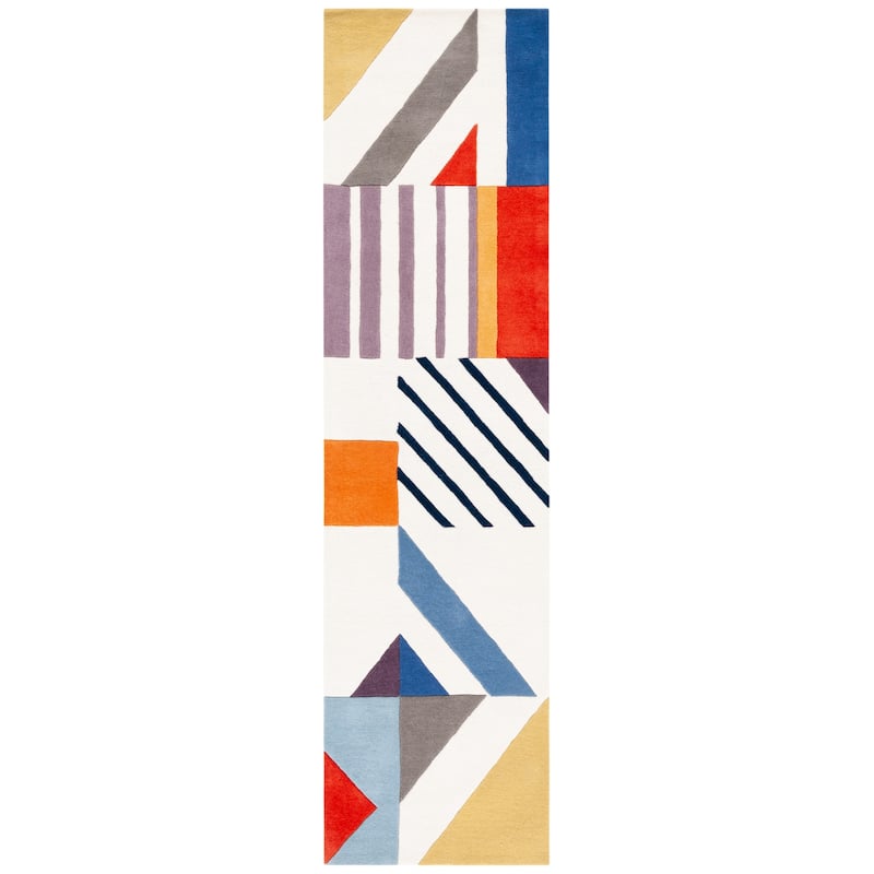 SAFAVIEH Handmade Fifth Avenue Carmo Mid-Century Modern Wool Rug