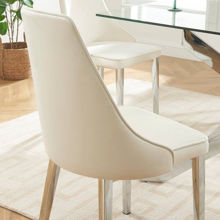 Pholstered Metal Side Chair (Set of 2)