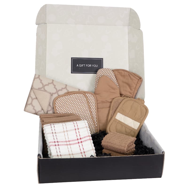 RITZ Royale Legacy Collection, 11-Piece Kitchen Gift Set - Brown