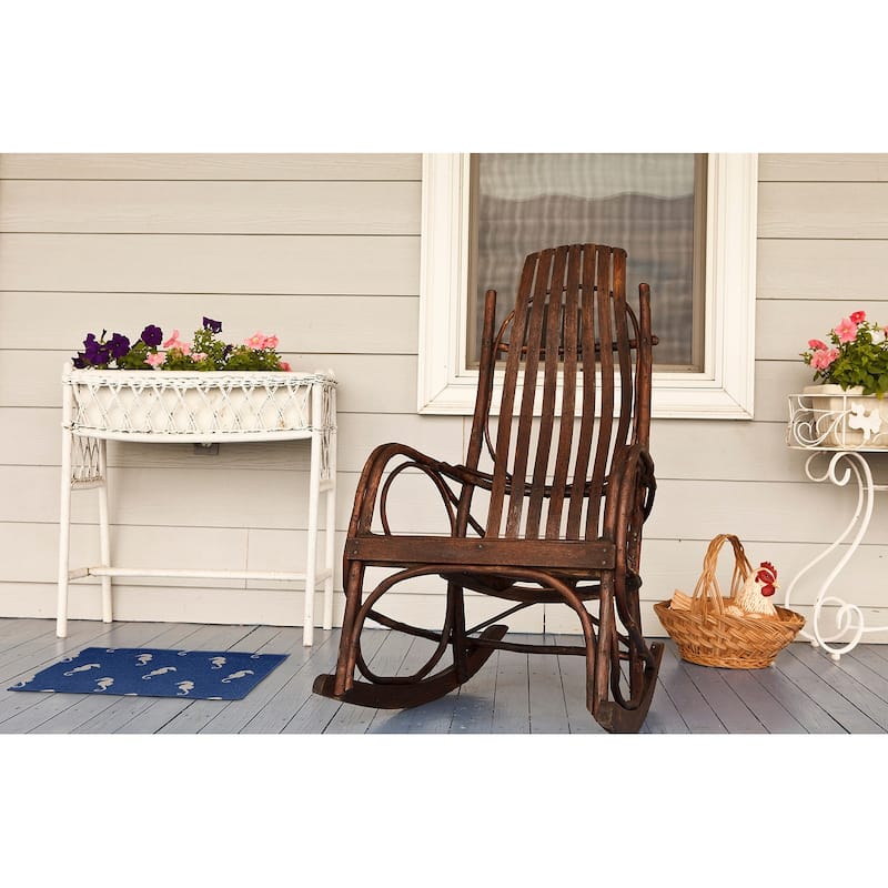 Sea Horses Beach Style Chenille Area Rug