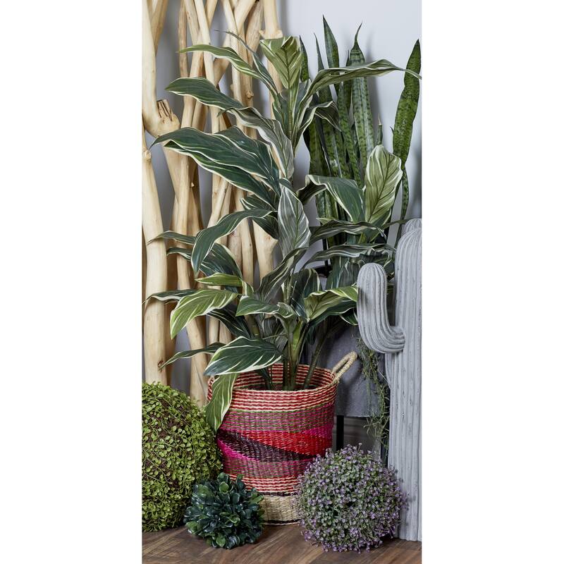 Pink Seagrass Handmade Storage Basket (Set of 3) - Pink