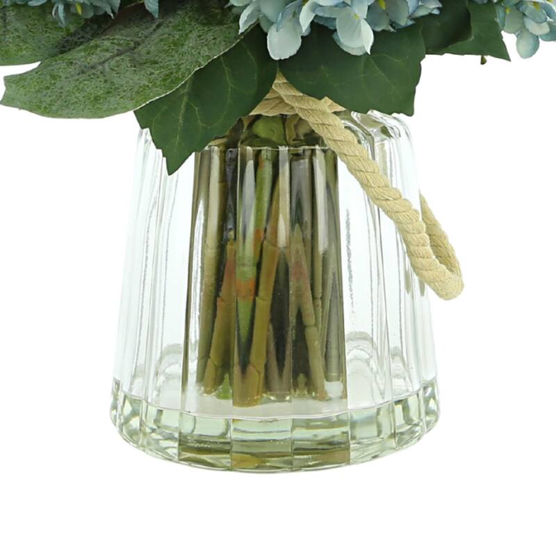 Cone Hydrangeas and Eucalyptus Arrangement