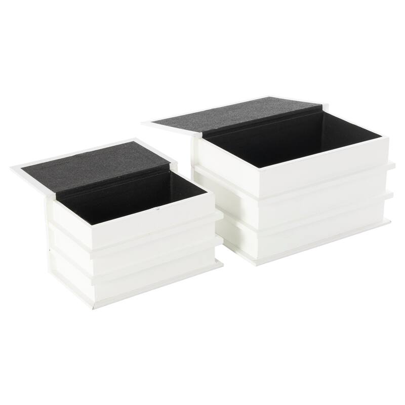 Black or White Canvas Box with White or Gold Explore, Dream, Discover Text (Set of 2)