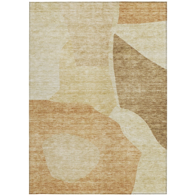 HomeRoots Abstract Transitional Rectangle Outdoor Rug