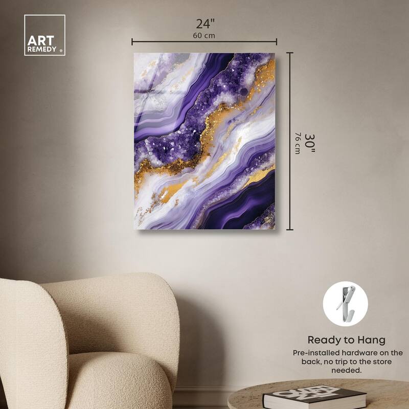 Gemstone Labyrinth I Acrylic by Art Remedy, Ready to Hang