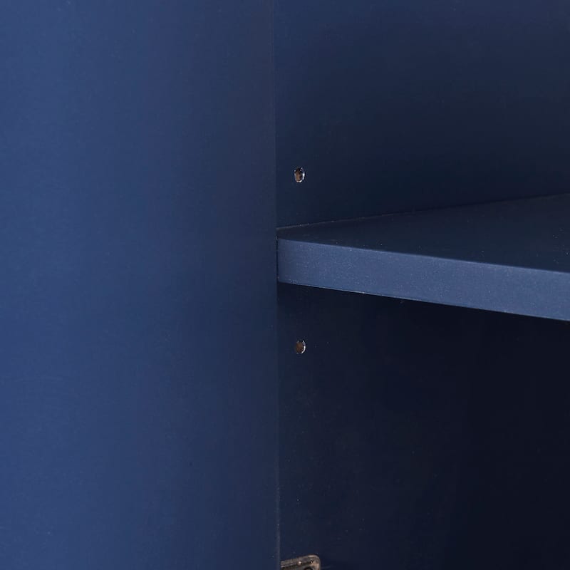 Elegant 4-Door Sideboard for Small Spaces with Adjustable Storage and Gold Legs