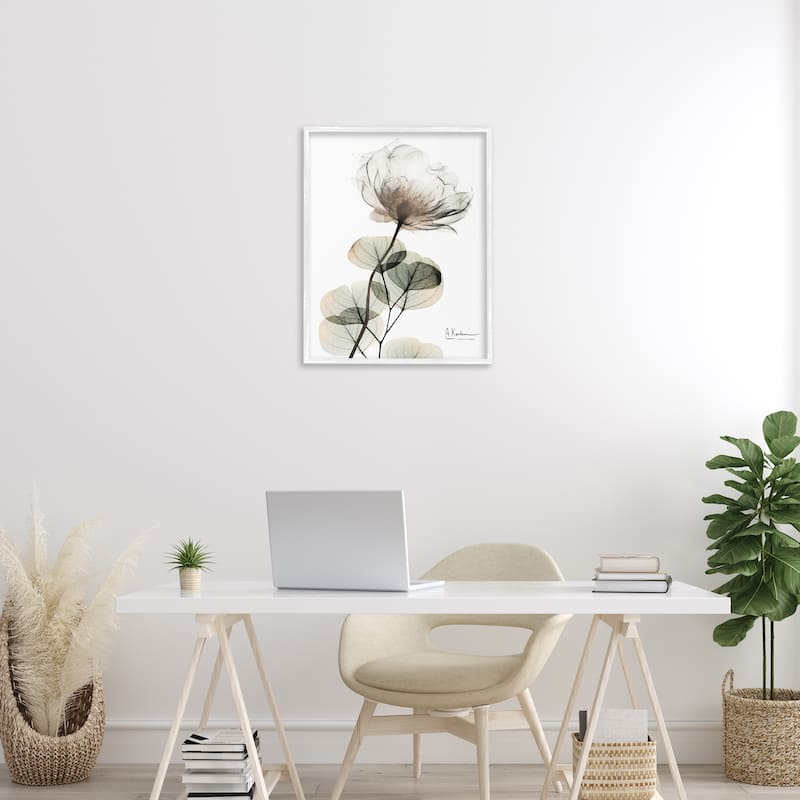 Stupell Simple Elegant White Flower Framed Giclee Art Design By Albert Koetsier