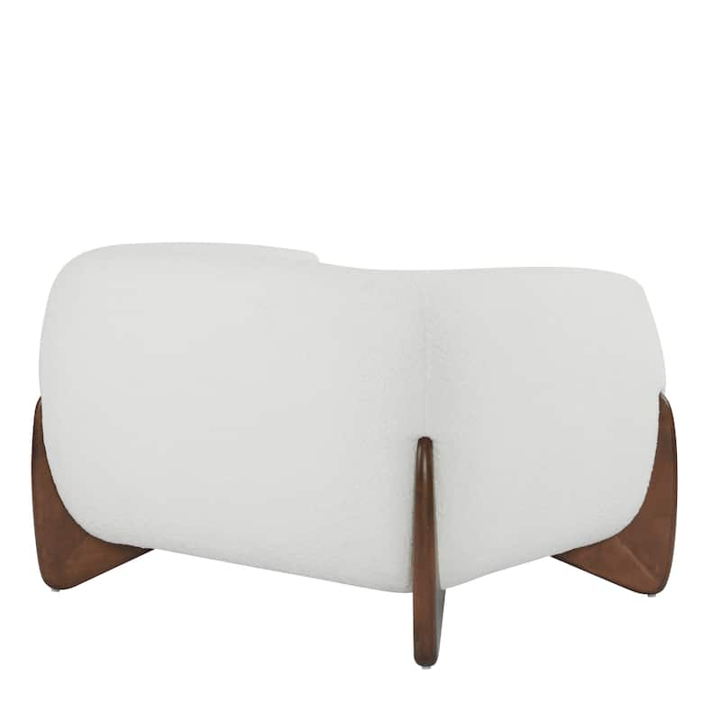 Tina Modern Upholstered Boucle Arm Club Chair by Christopher Knight Home