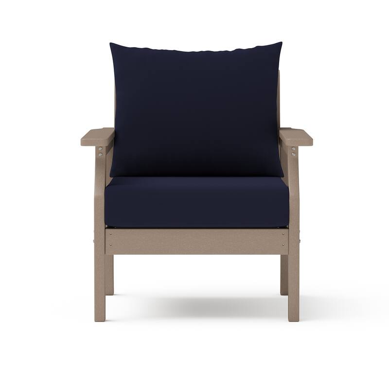 Kamas Outdoor Patio Club Chair - Tan Frame