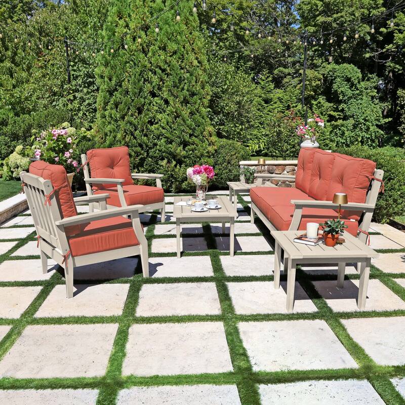 HIGHWOOD Lehigh 6-Piece Couch and Chair Deep Seating Set