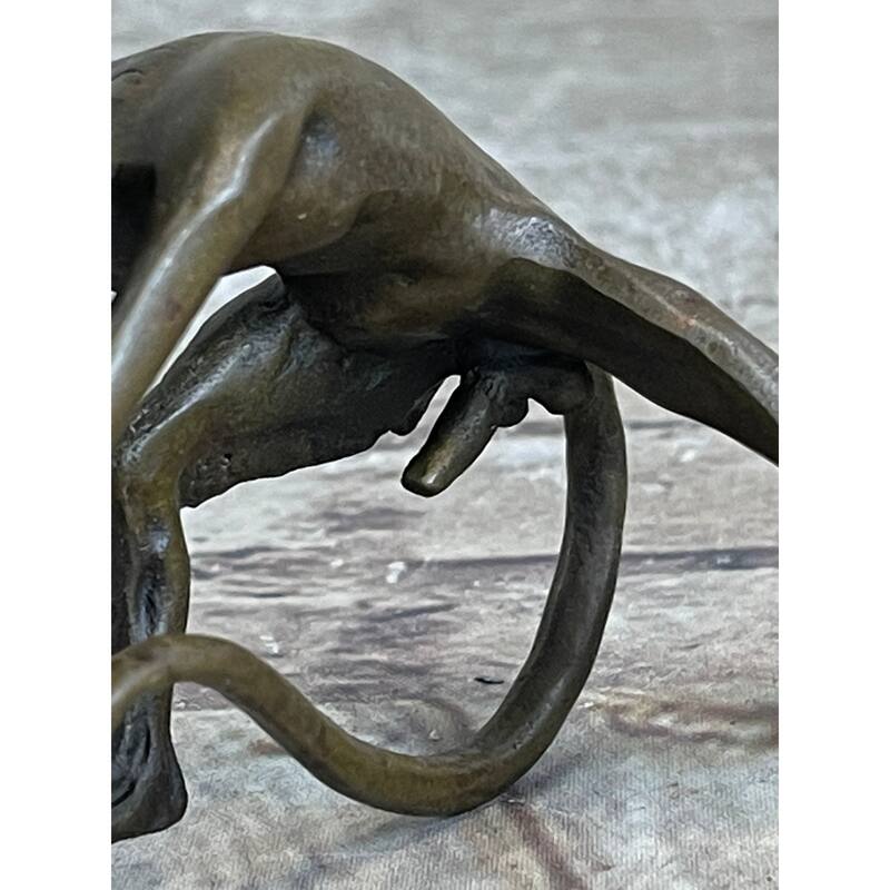 Mythological Greek Satyr Devil Bronze Figurine Sculpture 3.5 Inches X 5.5 Inches