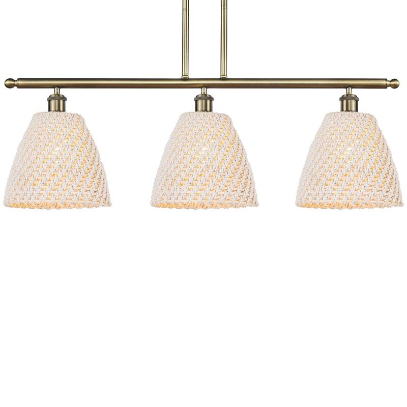 Innovations Lighting 516-3I-12-36 Bristol Natural Linear Bristol - Antique Brass / Natural