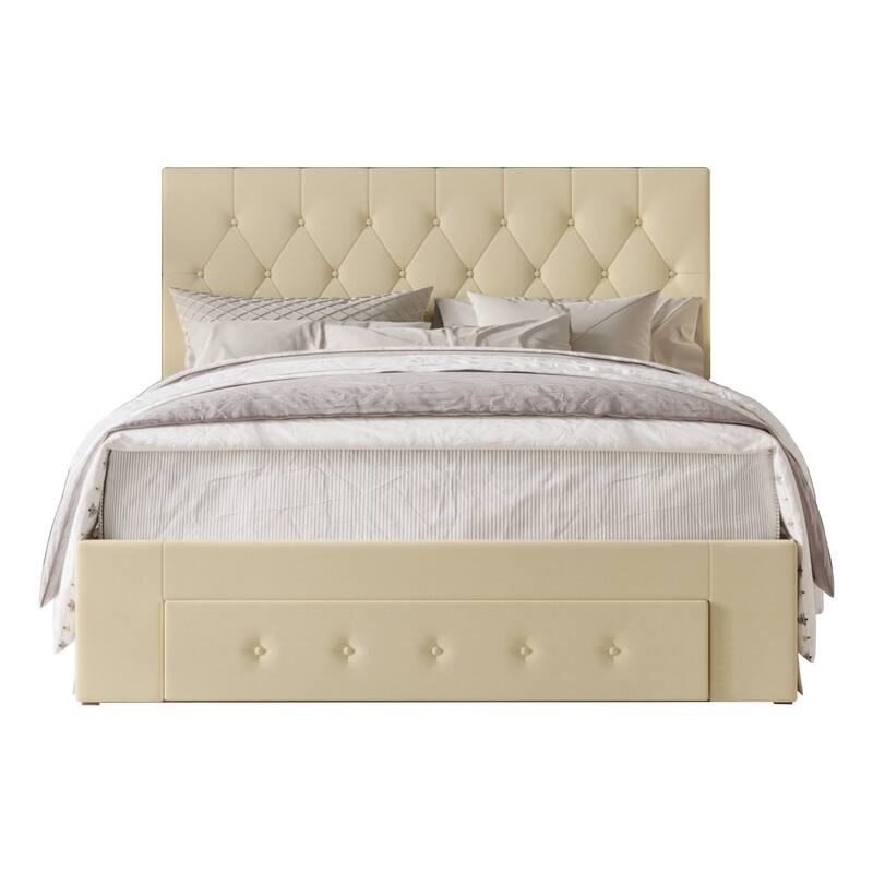 Deborah Tufted Upholstered Storage Panel Bed