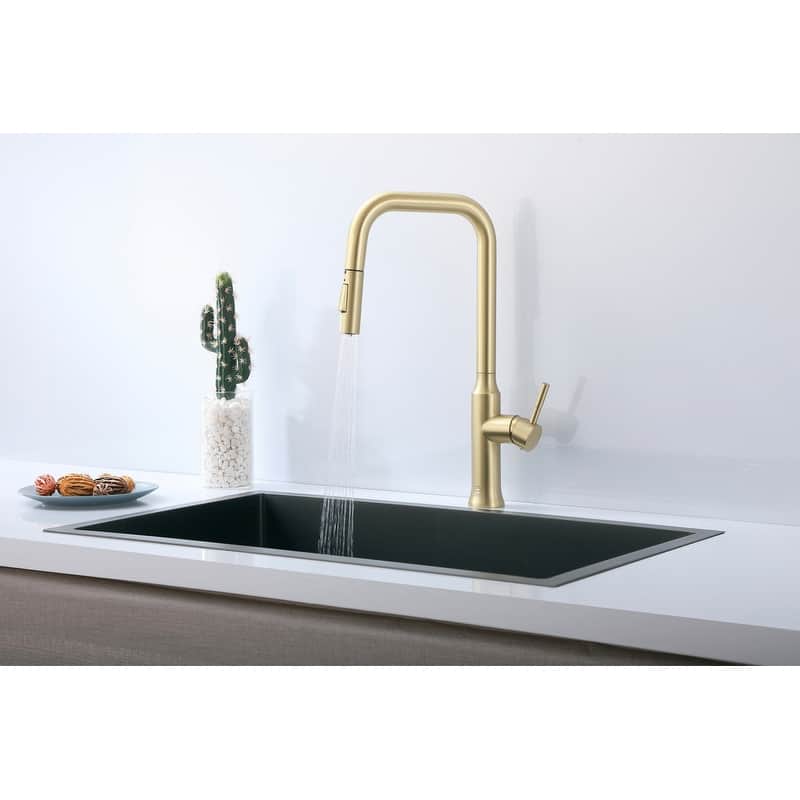 Indigo Home Single Handle Pull Down Sprayer Kitchen Faucet