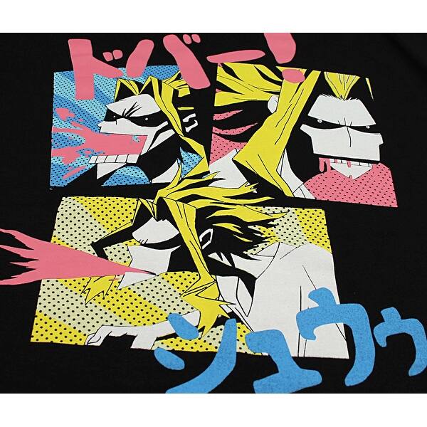 Shop My Hero Academia All Might Blood Anime Manga Mens Black T Shirt Overstock 21904877