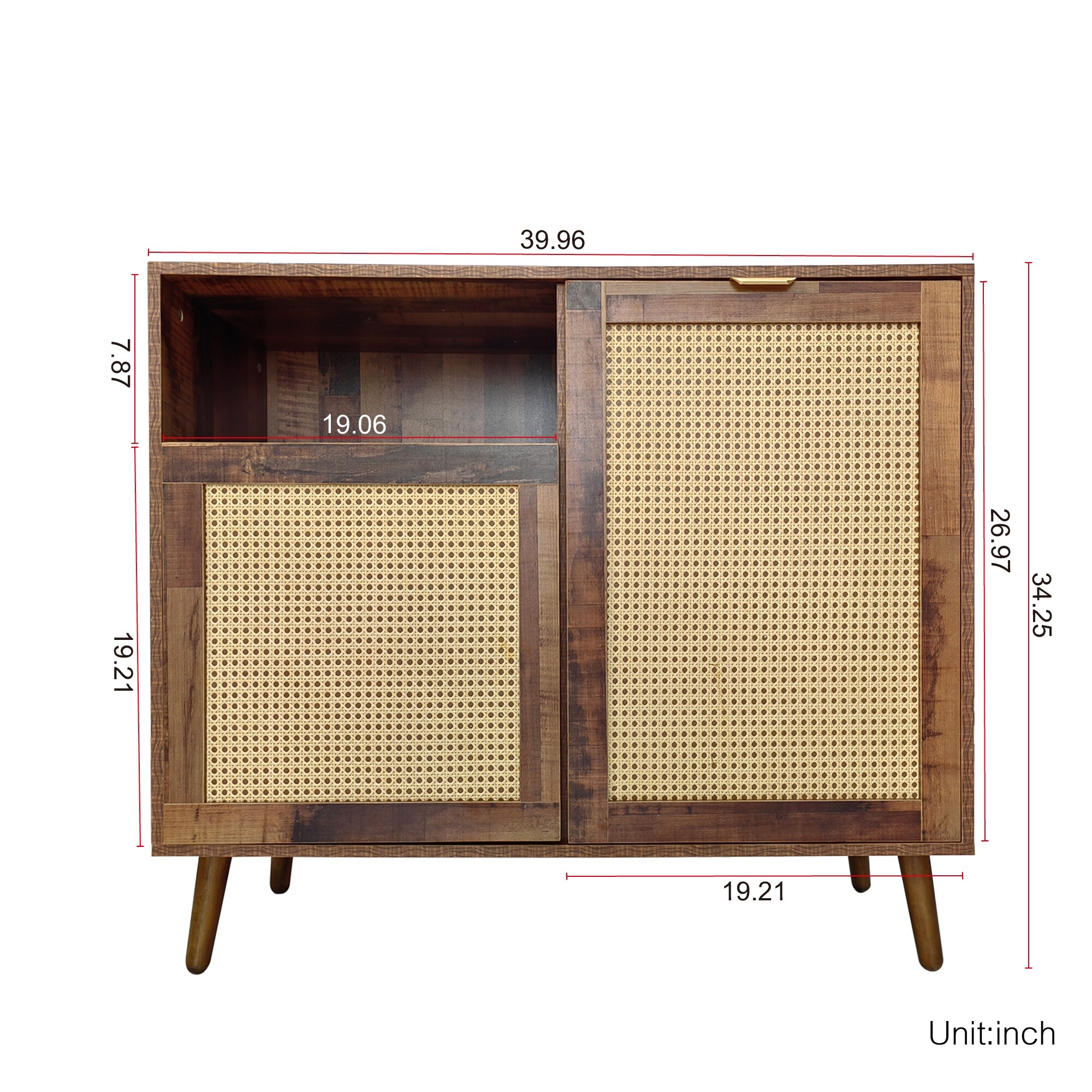 Espresso accent shop cabinet