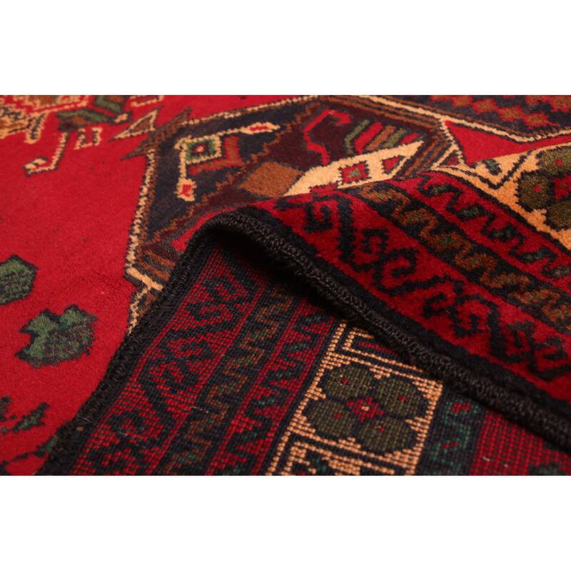 ECARPETGALLERY Hand-knotted Teimani Red Wool Rug - 3'7 x 6'7