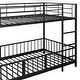 preview thumbnail 8 of 16, Twin over Twin Size Metal Bunk Bed with Slide and Guardrails,Industrial Minimalist Metal Bed聽