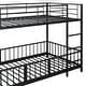 preview thumbnail 28 of 36, Unique Design Twin over Twin Size Metal Bunk Bed with Slide and Guardrails