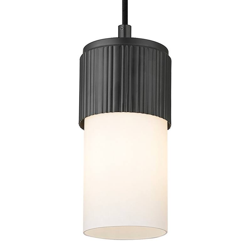 Innovations Lighting 428-1P-G428-7WH Bolivar 7" Tall Mini Pendant with - Matte Black