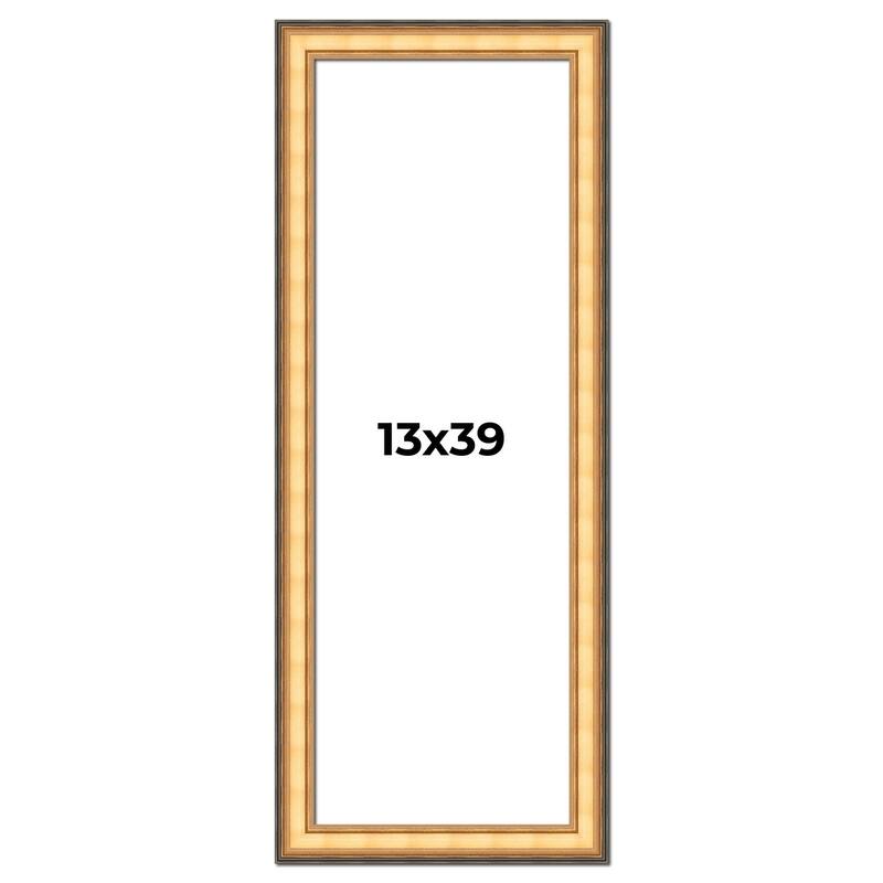 13x39 Frame Gold Plein Aire Solid Wood Picture Frame Width 2 Inches |