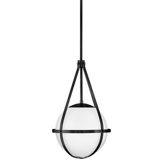 Lark 83677 Colby 1 Light 12" Wide Pendant with Cased Opal Glass