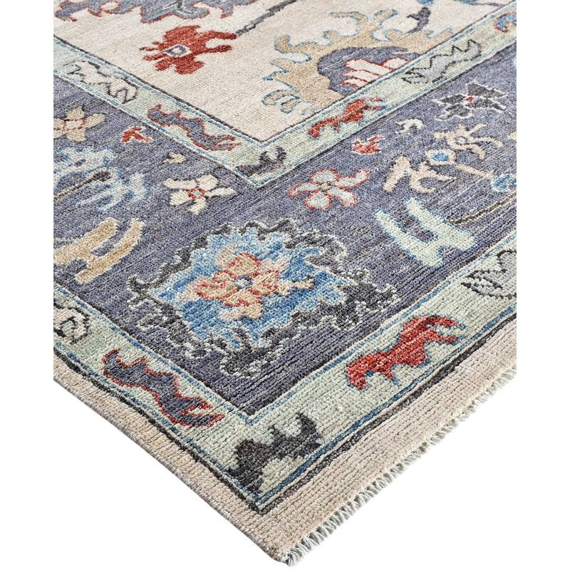 Oushak One-of-a-Kind Hand-Knotted Area Rug - Ivory - 8' 0" x 9' 10"