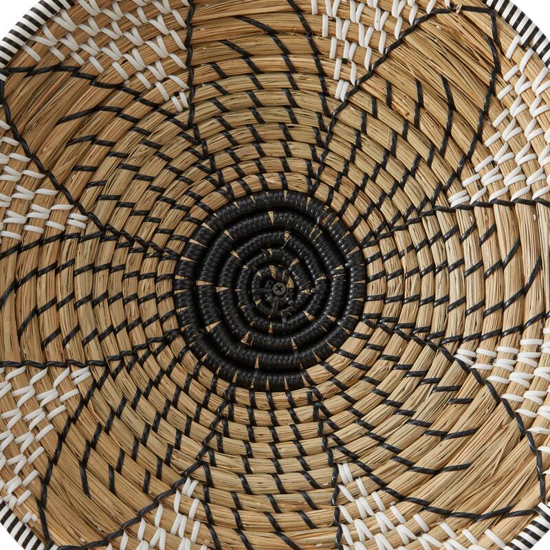 Seagrass Plate Handmade Basket Wall Decor - Set of 5 Brown - Roche River Decor