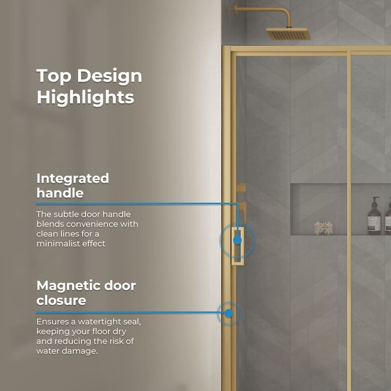 Stanford Sliding Clear Alcove Shower Door