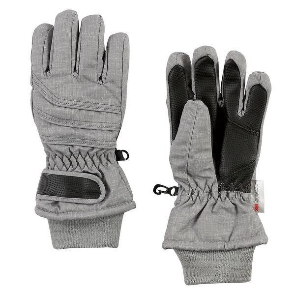 slide 1 of 1, Hudson Baby Unisex Snow Gloves, Heather Gray Heather Gray - 3T