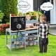 preview thumbnail 2 of 8, Costway 2-In-1 Outdoor Mud Kitchen with Faucet & Removable Sink Metal - See Details