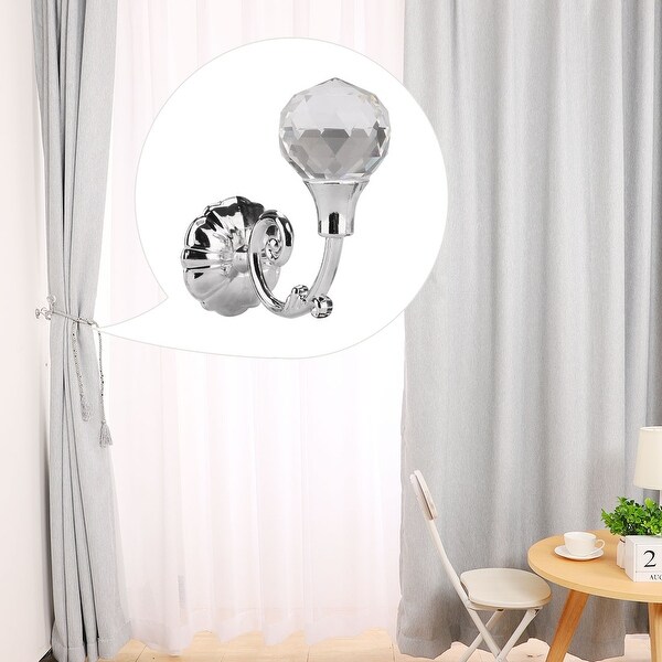 2Pcs Rose Pattern Vintage Zinc Alloy Window Drapery Holdbacks Tieback Hooks Hot 