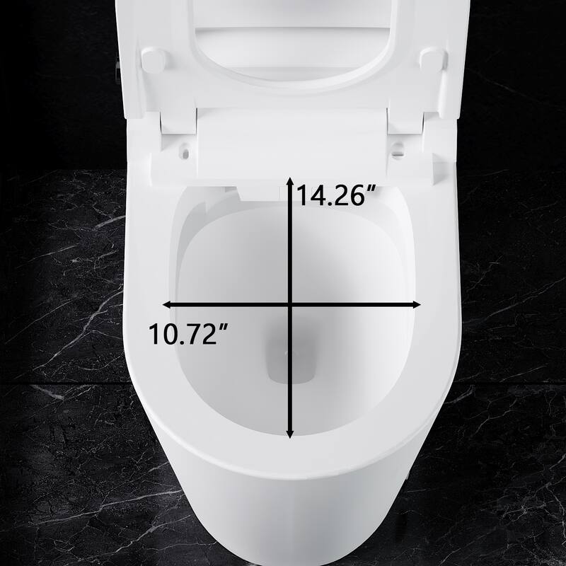 Smart Toilet with Bidet, Heated Seat, Auto Flush, Warm Air Dryer, Night Light, One-Piece Intelligent Toilet 220 lbs Capacit