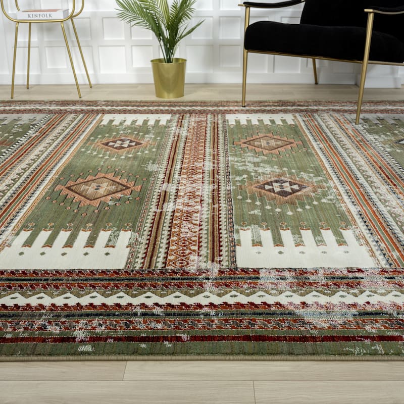 Petra Southwestern Power-Loom Area Rug