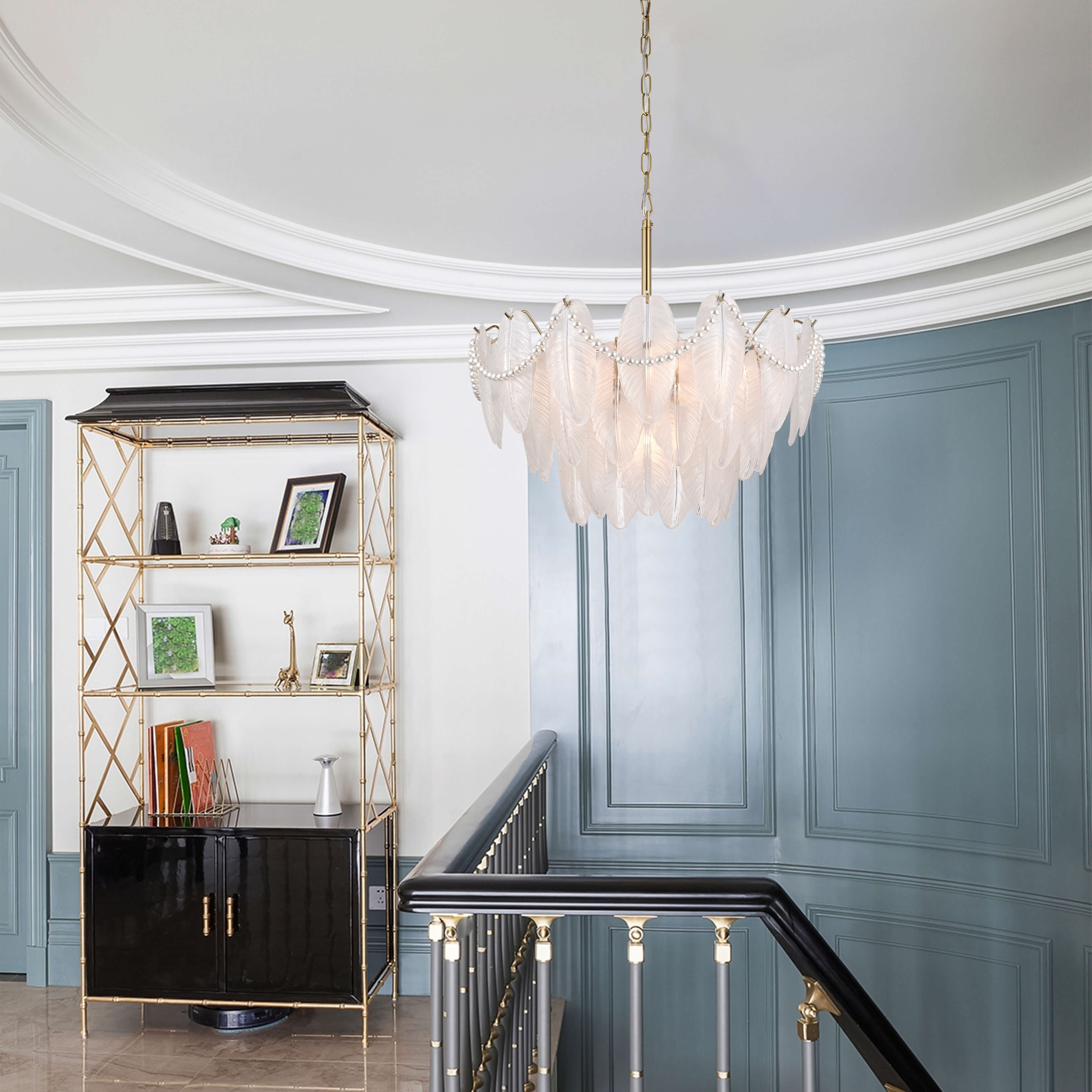 Paula brass sculptural pendant light online