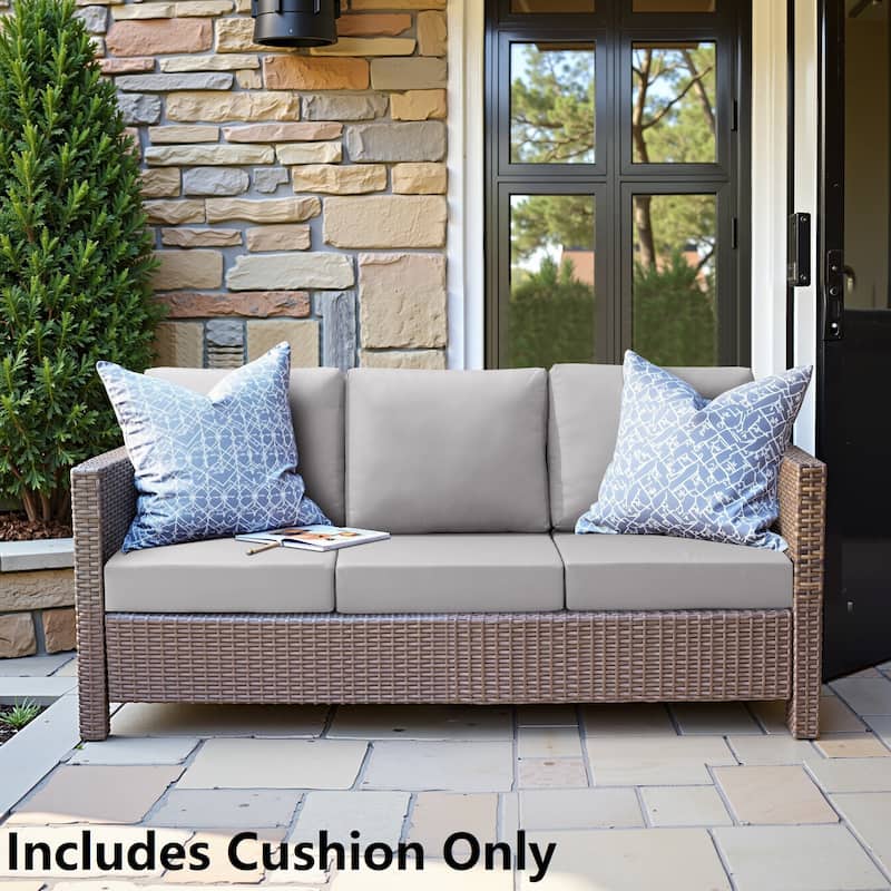 24" x 24" Outdoor Deep Seat Chair Cushion Set - Set of 3 - Light Grey